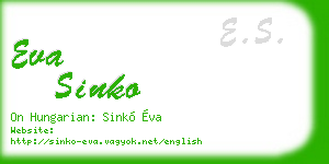 eva sinko business card